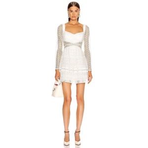 SELF PORTRAIT Cutout lace mini dress
